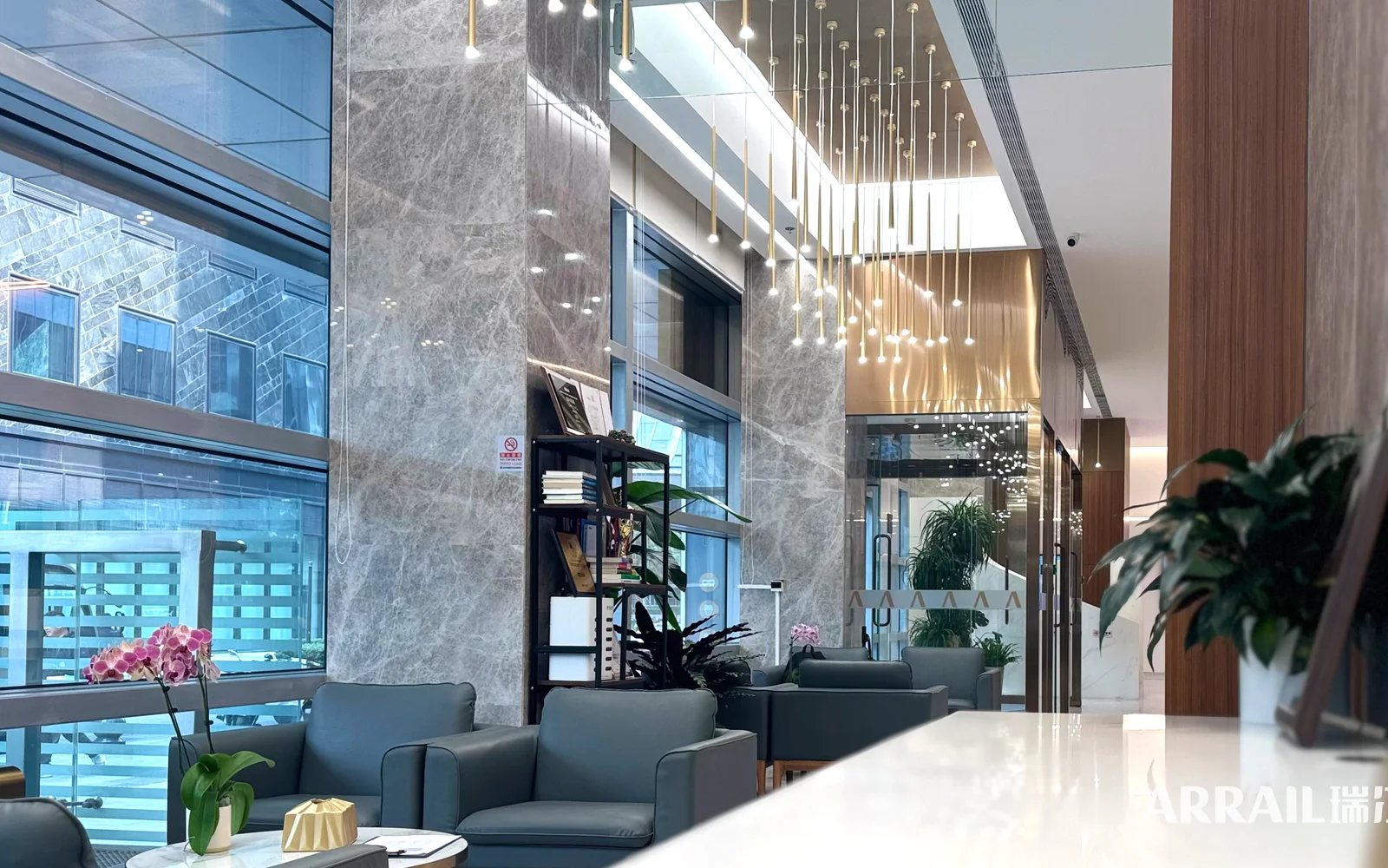 Waiting area at Arrail Dental in China