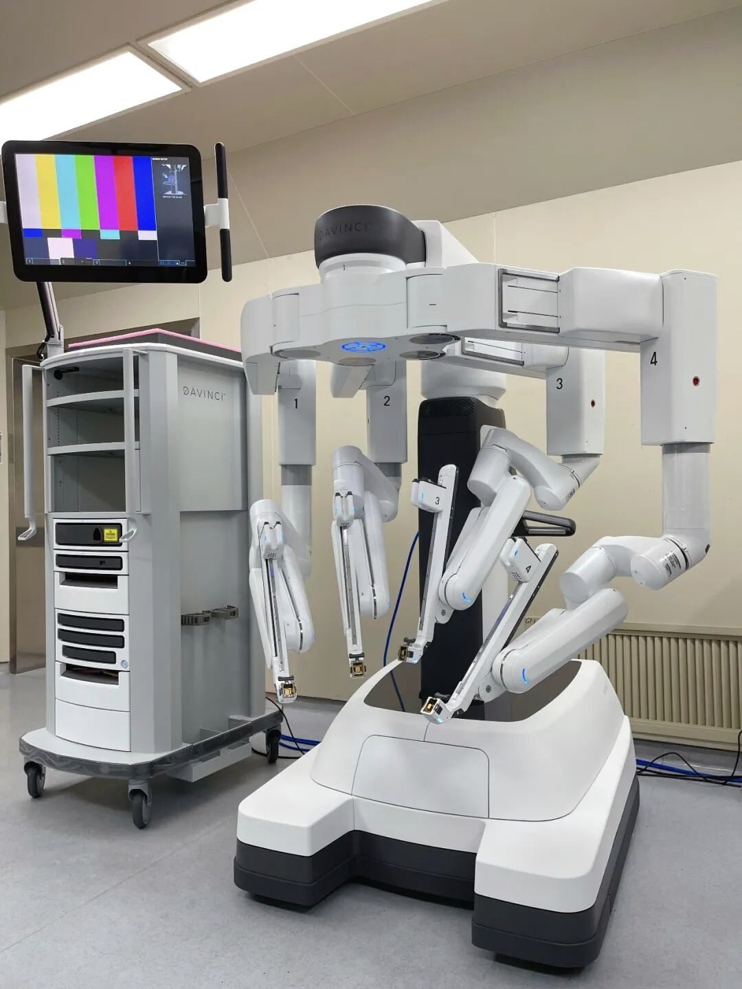 Robotic-assisted surgical system in a clinical room