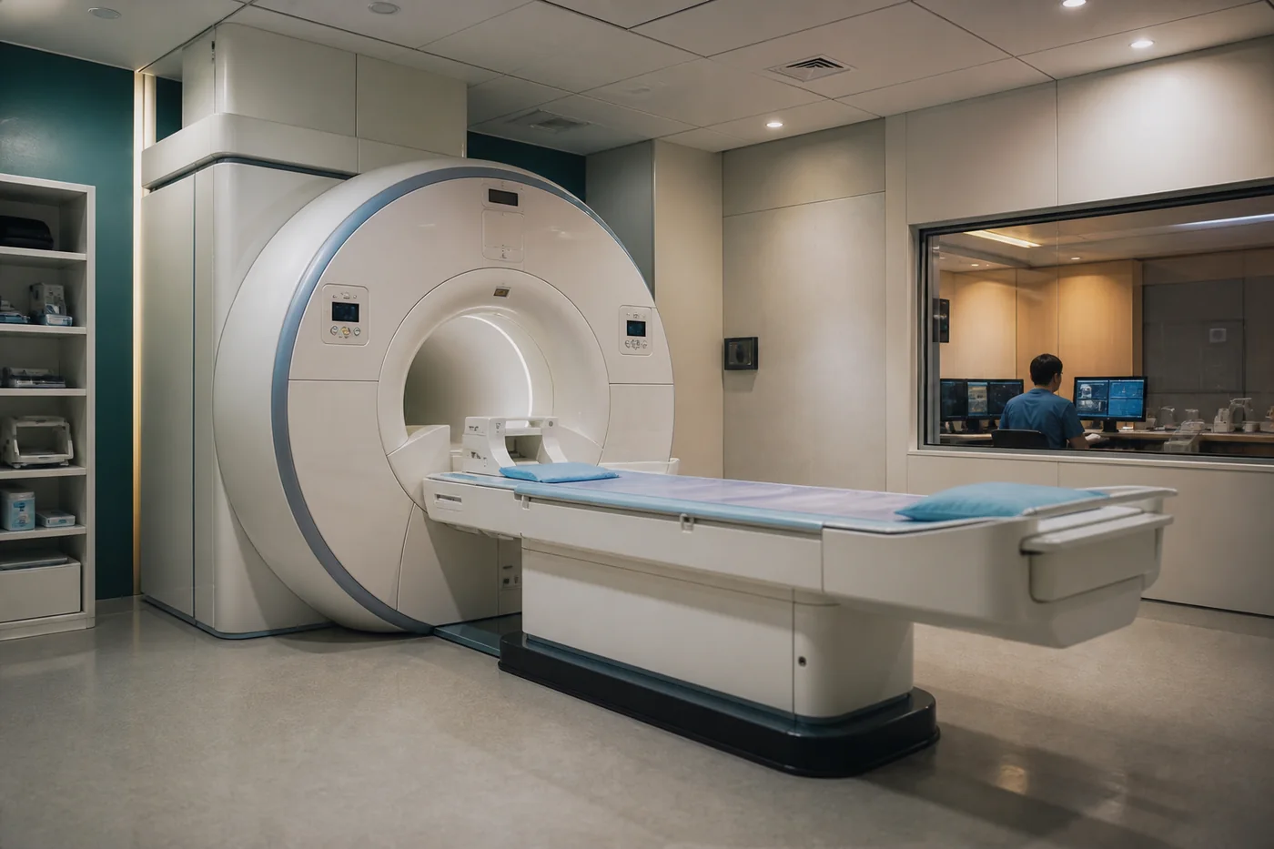 Modern MRI equipment in a Chinese medical environment